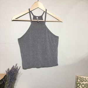 Sugar Rain Grey Crop Top